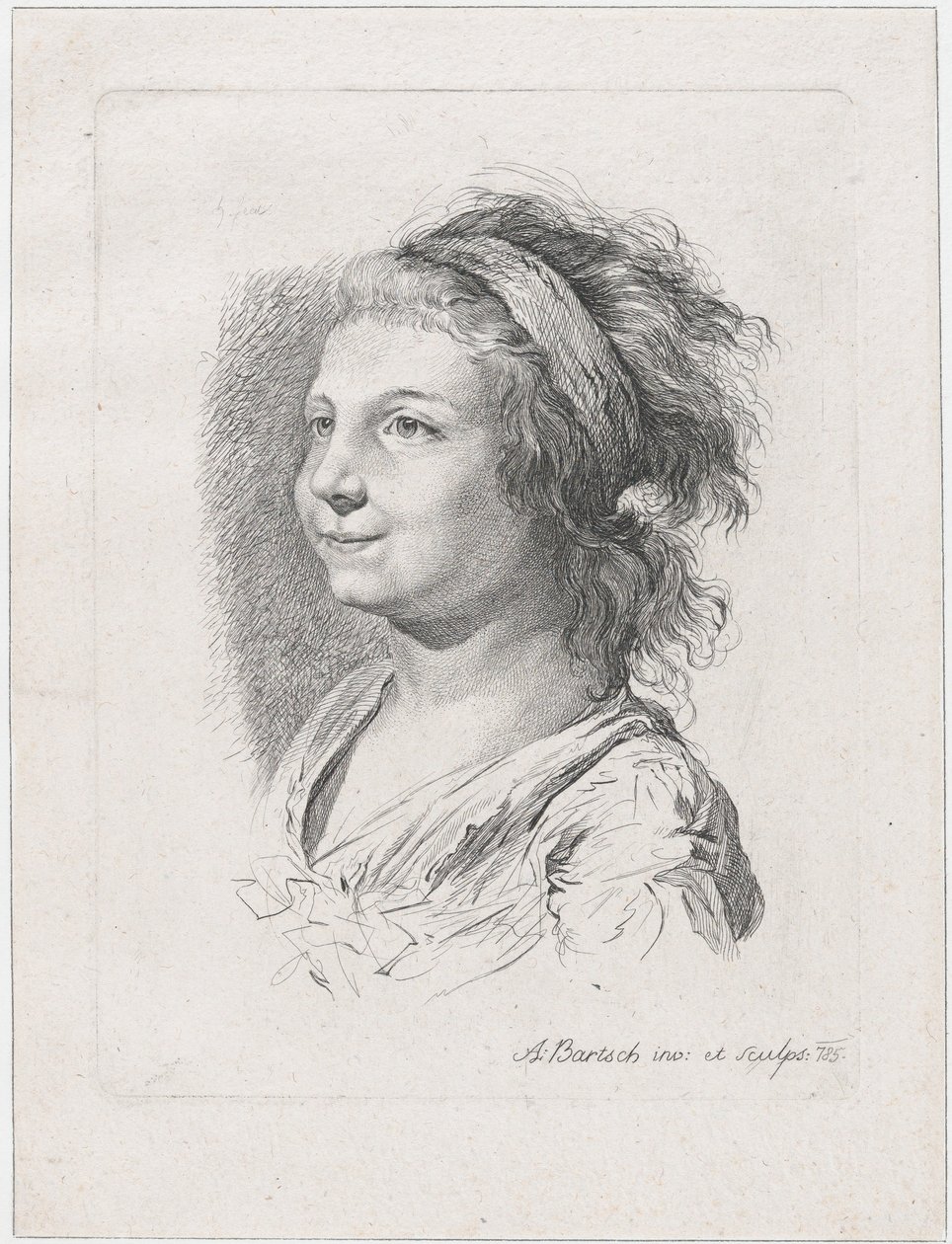 Porträtt av Maria Anna Schaubach, 1785. av Adam von Bartsch