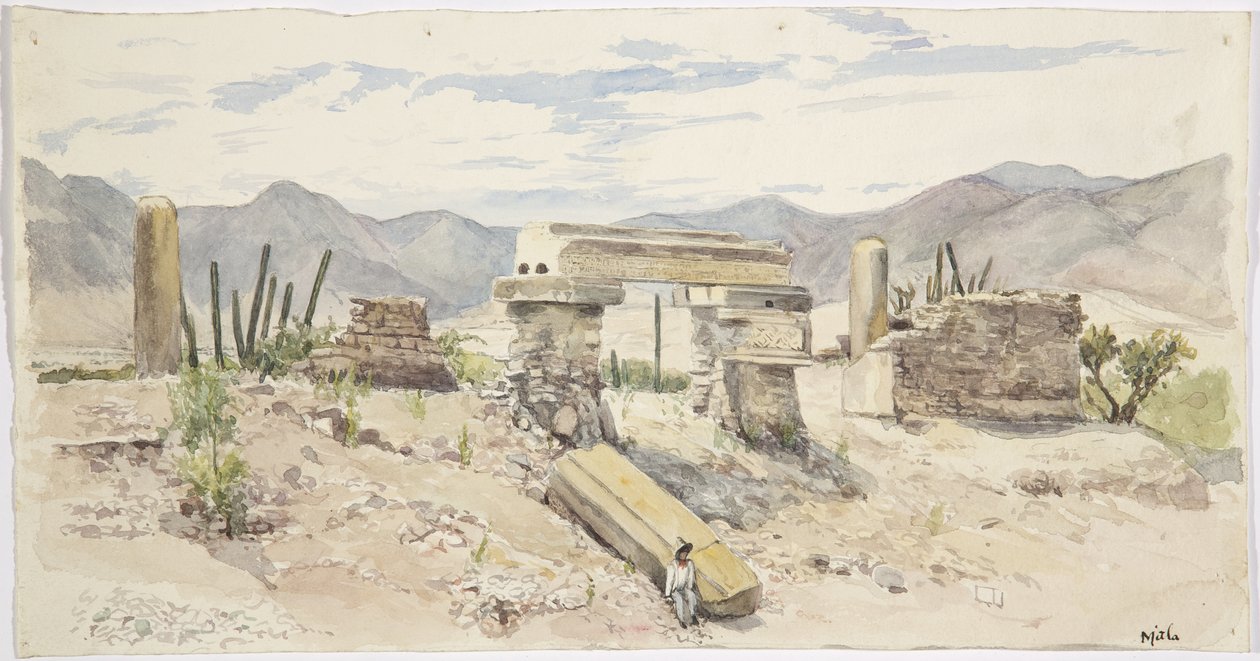 Ruiner vid Mitla, Oaxaca, Mexiko av Adela Breton