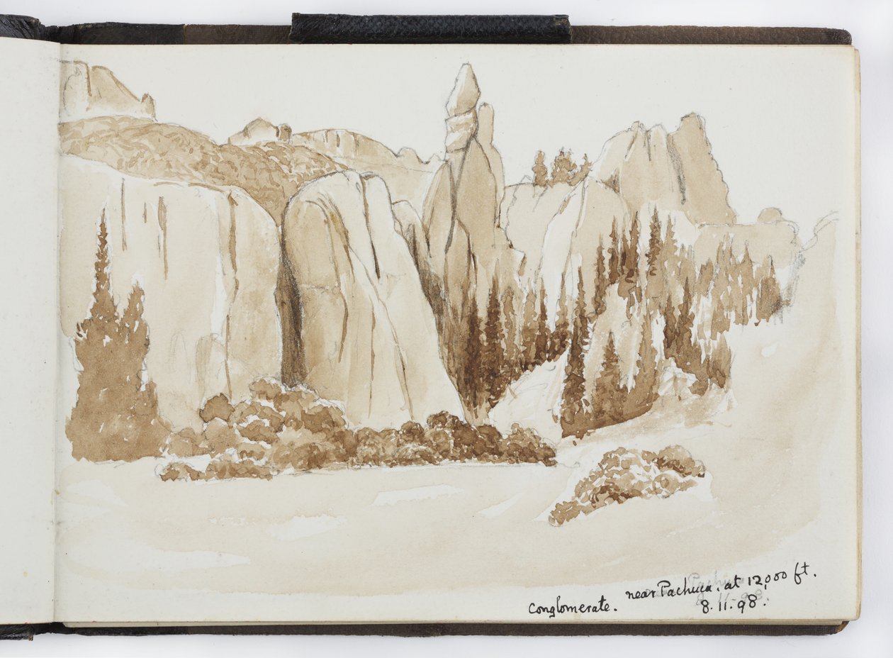 Skissbok med ritningar och anteckningar, Nord- och Sydamerika (inklusive Mexiko) av Adela Breton
