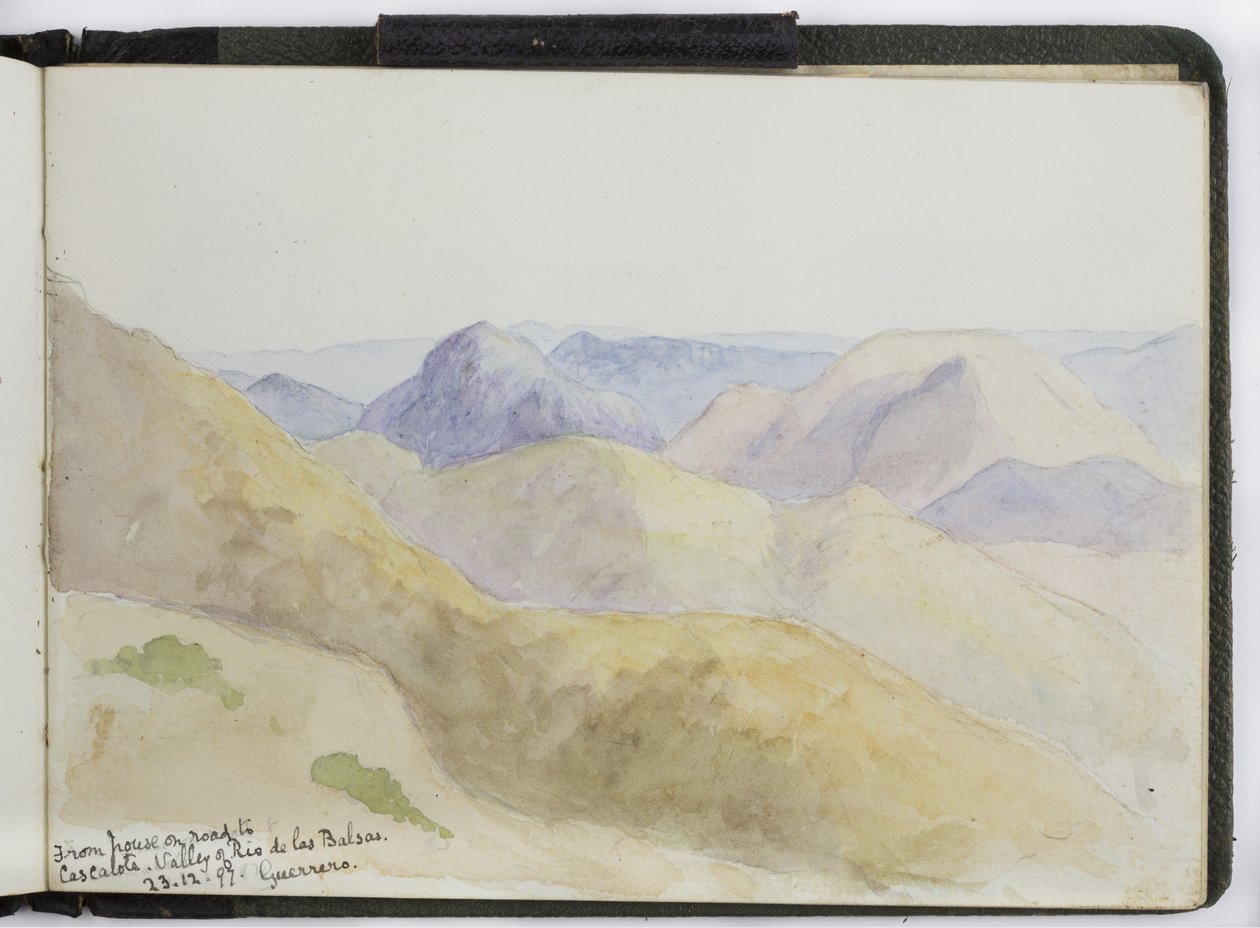 Skissbok med akvareller, teckningar och anteckningar, Mexiko, 1896-1898 (akvarell) av Adela Breton
