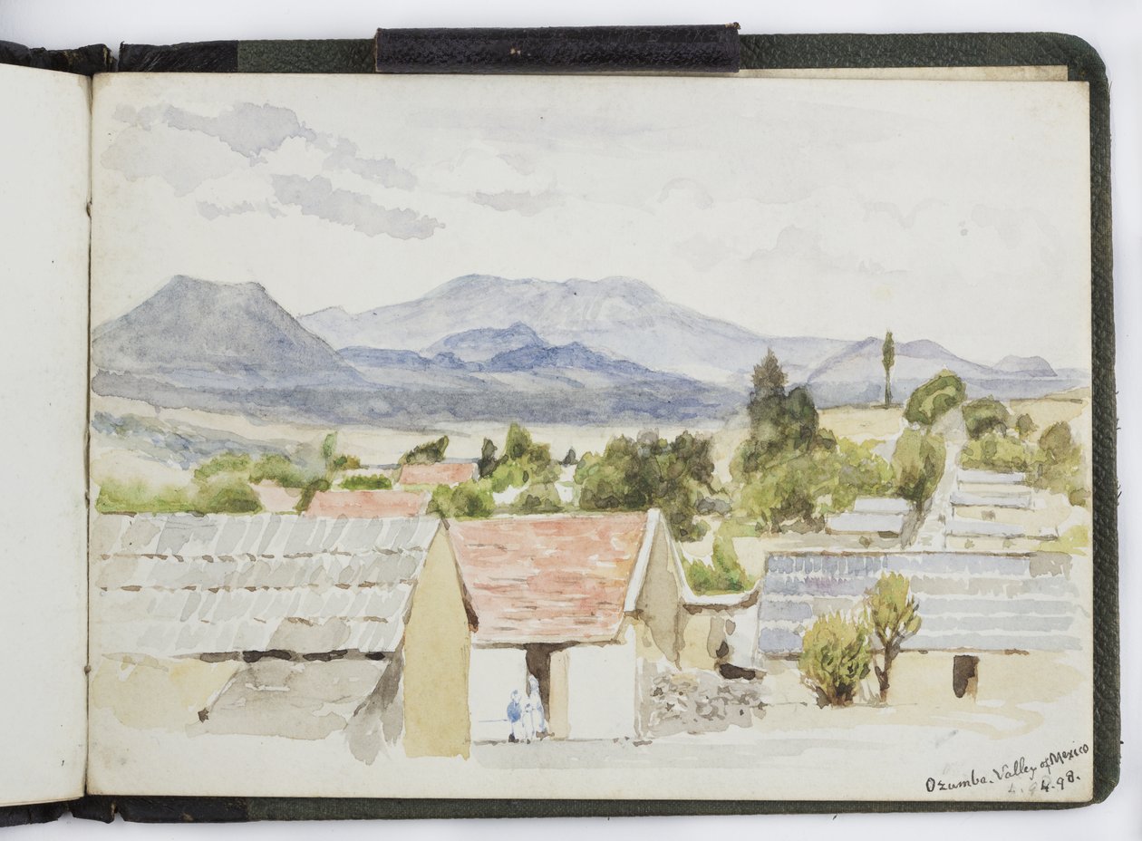Skissbok med akvareller, teckningar och anteckningar, Mexiko, 1896-1898 (akvarell) av Adela Breton