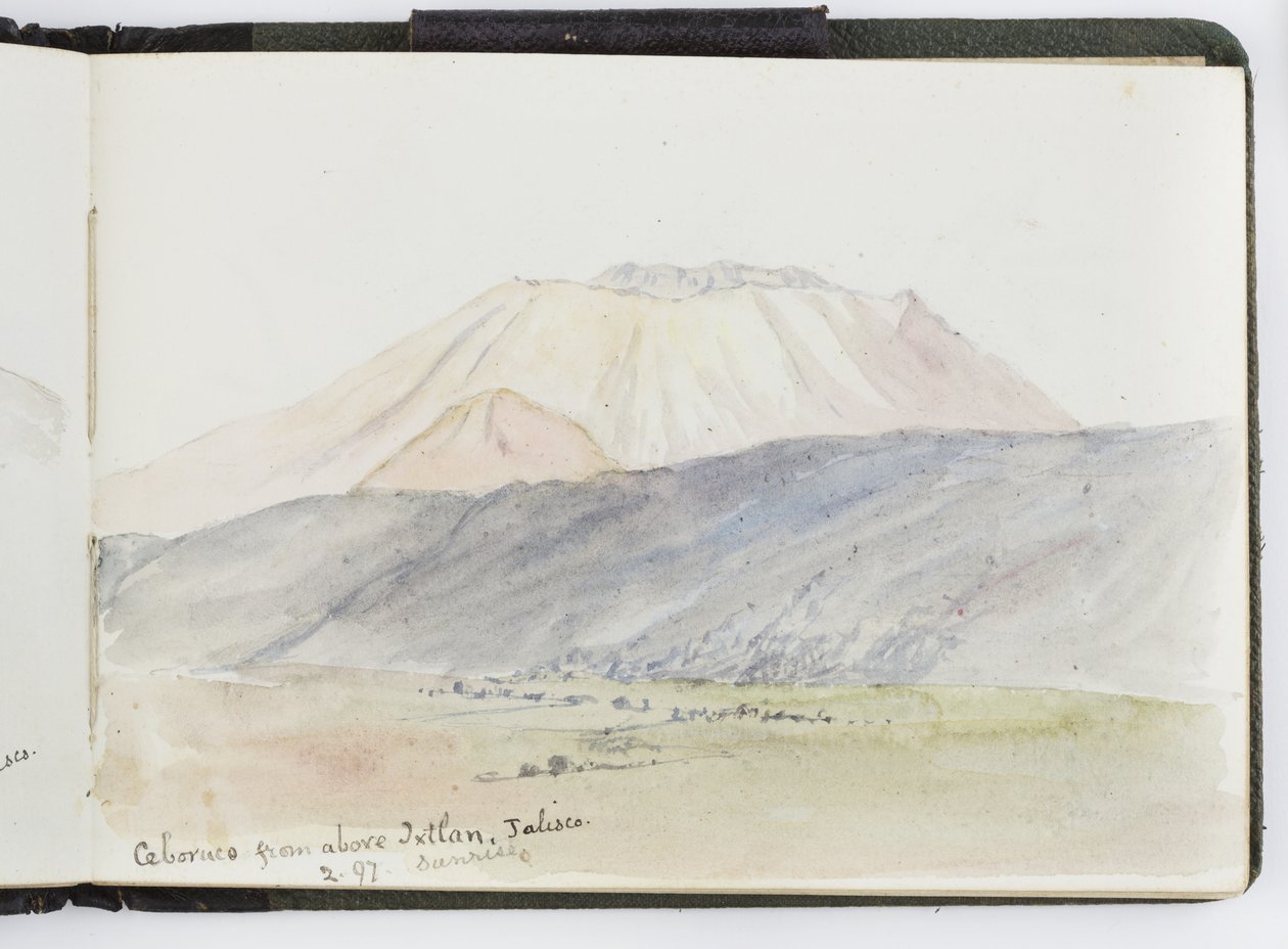 Skissbok med vattenfärger, teckningar och anteckningar, Mexiko, 1896-1898 (akvarell) av Adela Breton