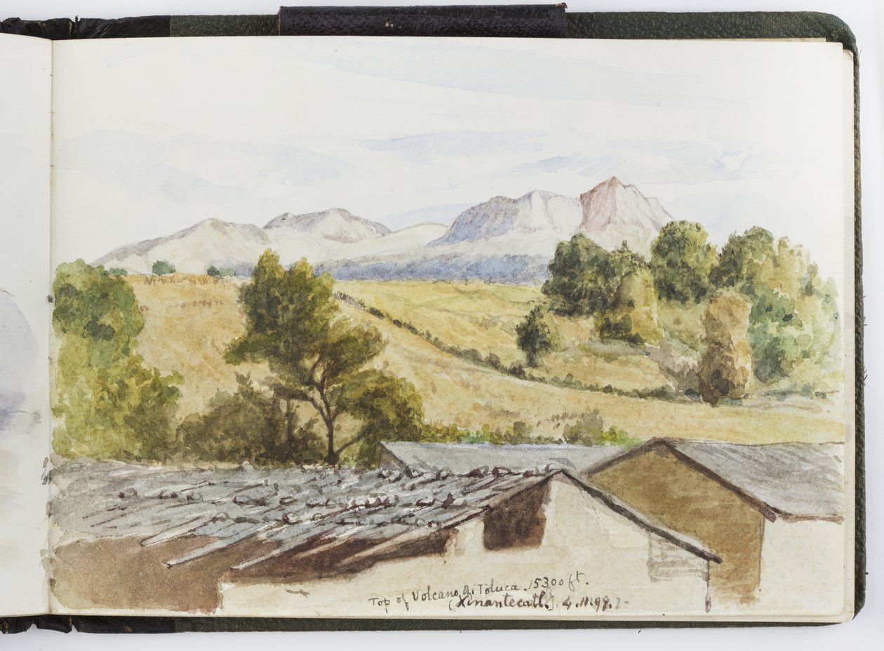 Skissbok med akvareller, teckningar och anteckningar, Mexiko, 1896-1898 (akvarell) av Adela Breton
