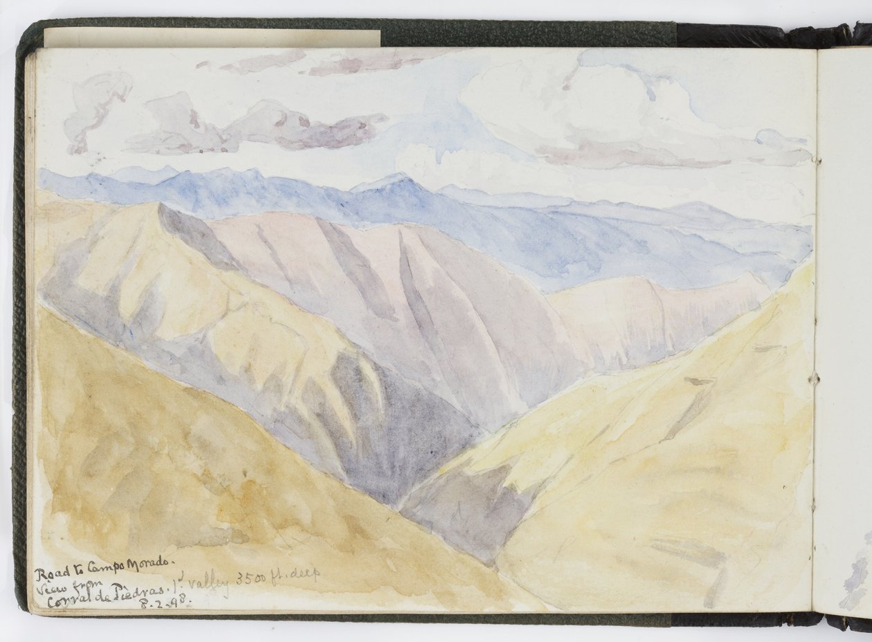 Skissbok med akvareller, teckningar och anteckningar, Mexiko, 1896-1898 (akvarell) av Adela Breton