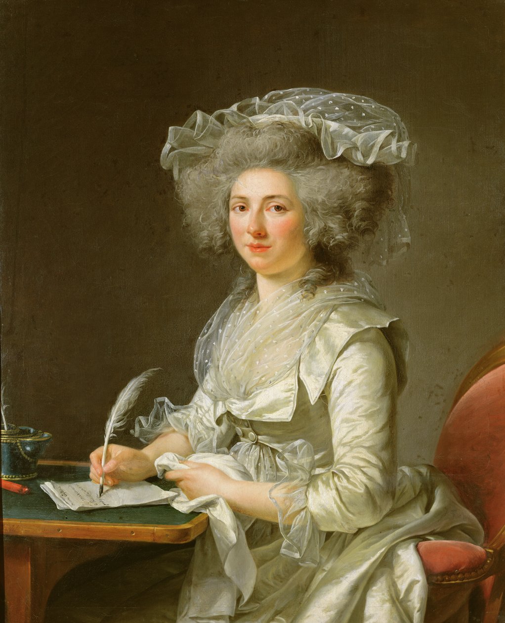 Porträtt av en kvinna, ca 1787 av Adelaide Labille Guiard