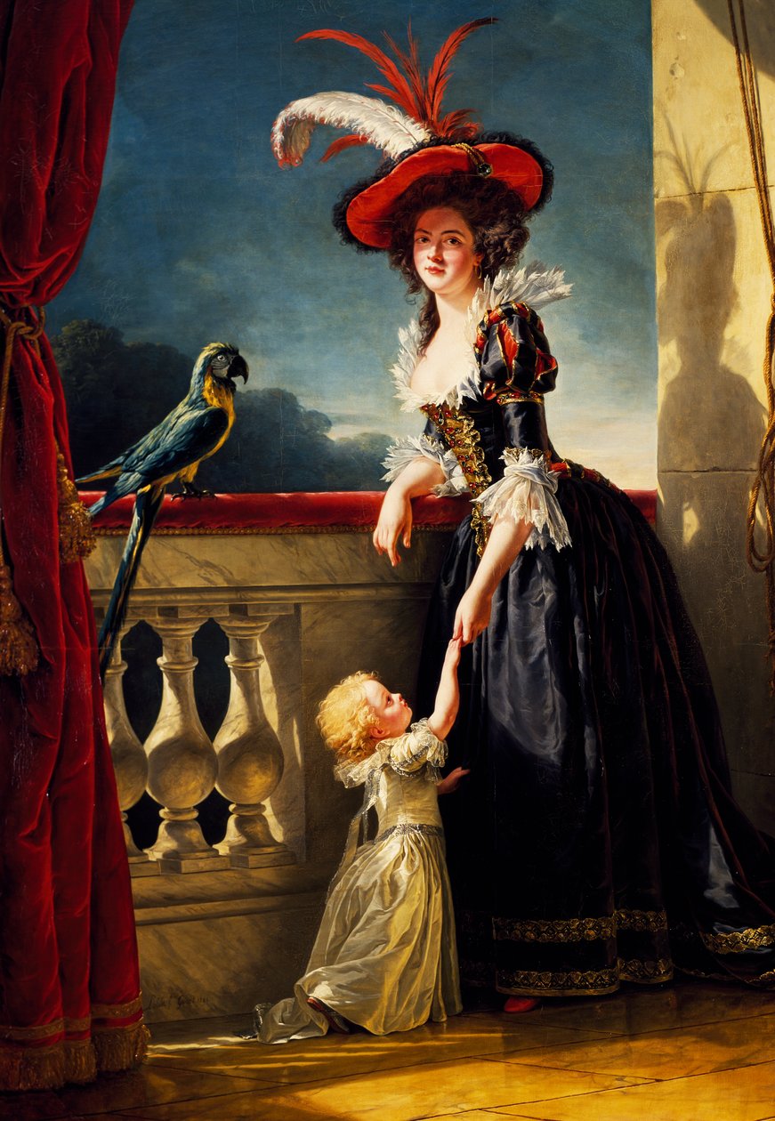 Porträtt av Adelaide de Bourbon, av Adelaide Labille-Guiard, målning av Adelaide Labille Guiard
