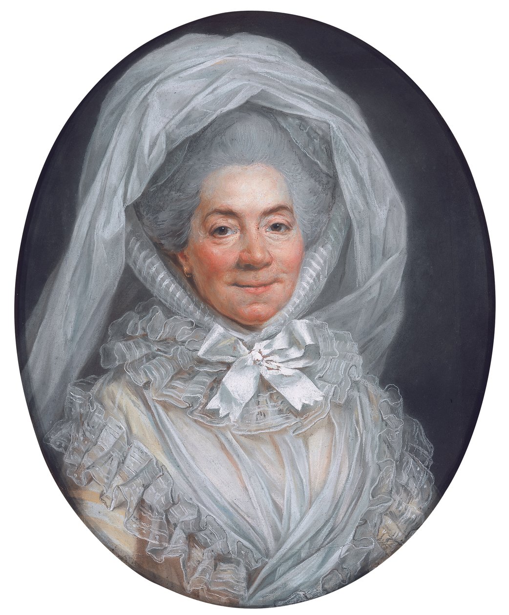 Porträtt av en dam, känd som Madame Poisson, mamma till Madame de Pompadour av Adelaide Labille Guiard