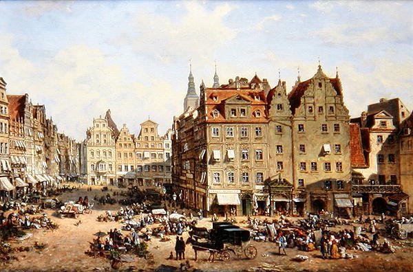 Marknaden i Wroclaw av Adelbert Wolfl