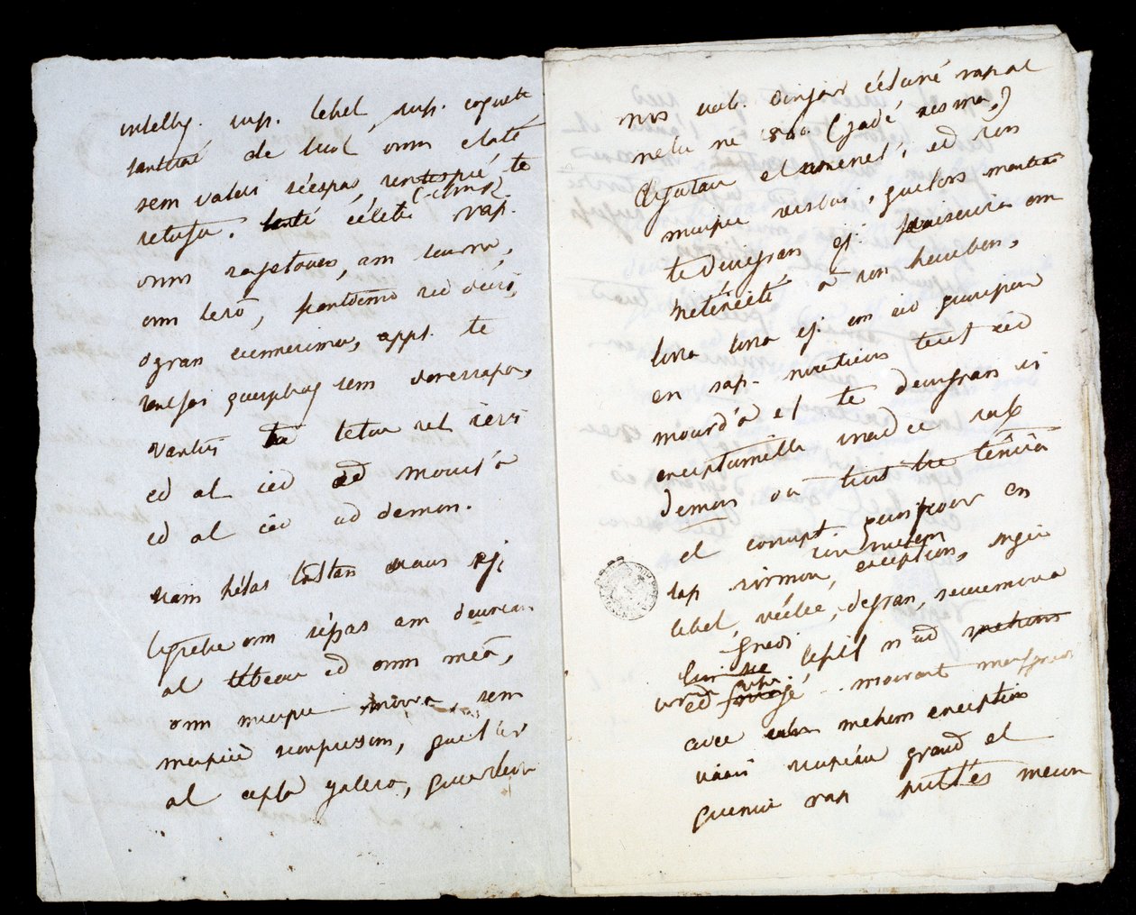 Autografmanuskript av Adele Hugo (andra dotter till Victor Hugo av Adele Hugo