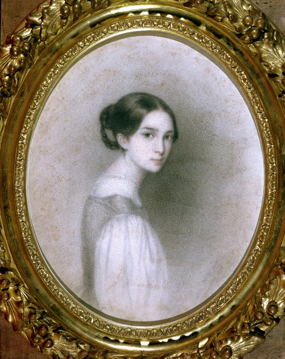 Porträtt av Leopoldine Hugo (1824-43) (teckning) av Adele Julie Hugo