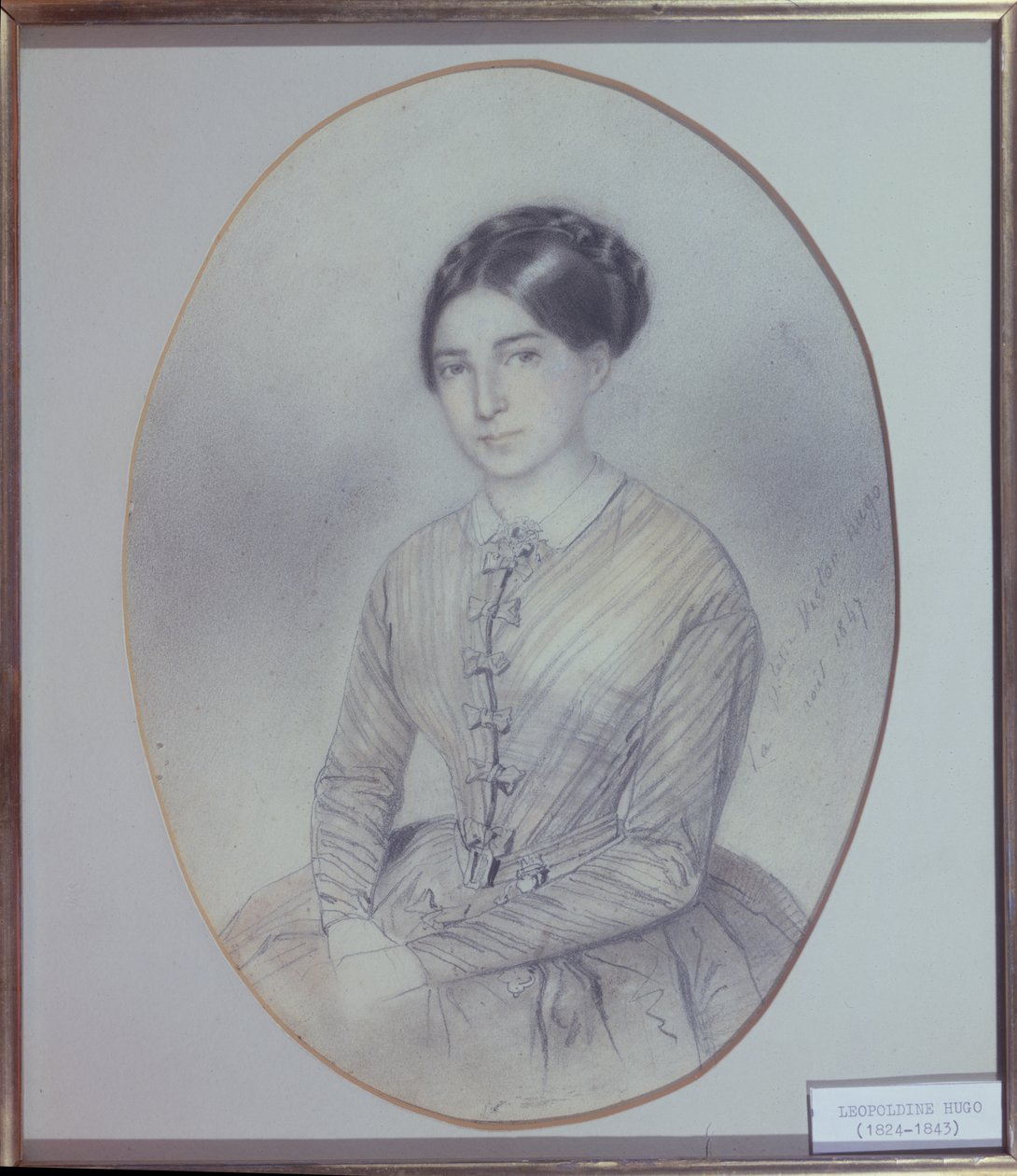 Postumt porträtt av Leopoldine Hugo (1824-43) 1847 (teckning) av Adele Julie Hugo