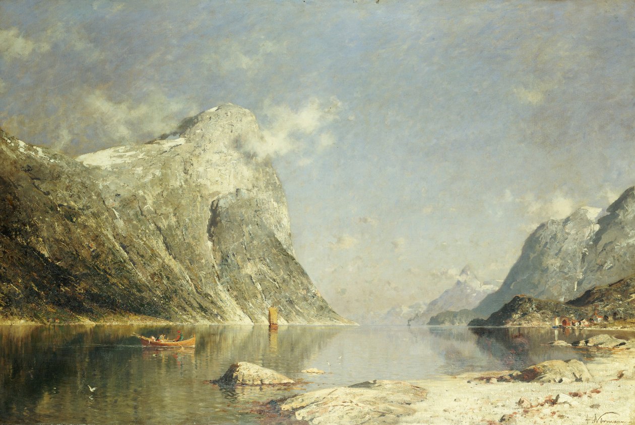 En fjordscen av Adelsteen Normann