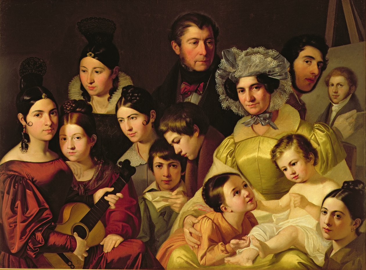 Familjen Malatesta, 1835 av Adeodato Malatesta or Malatesti