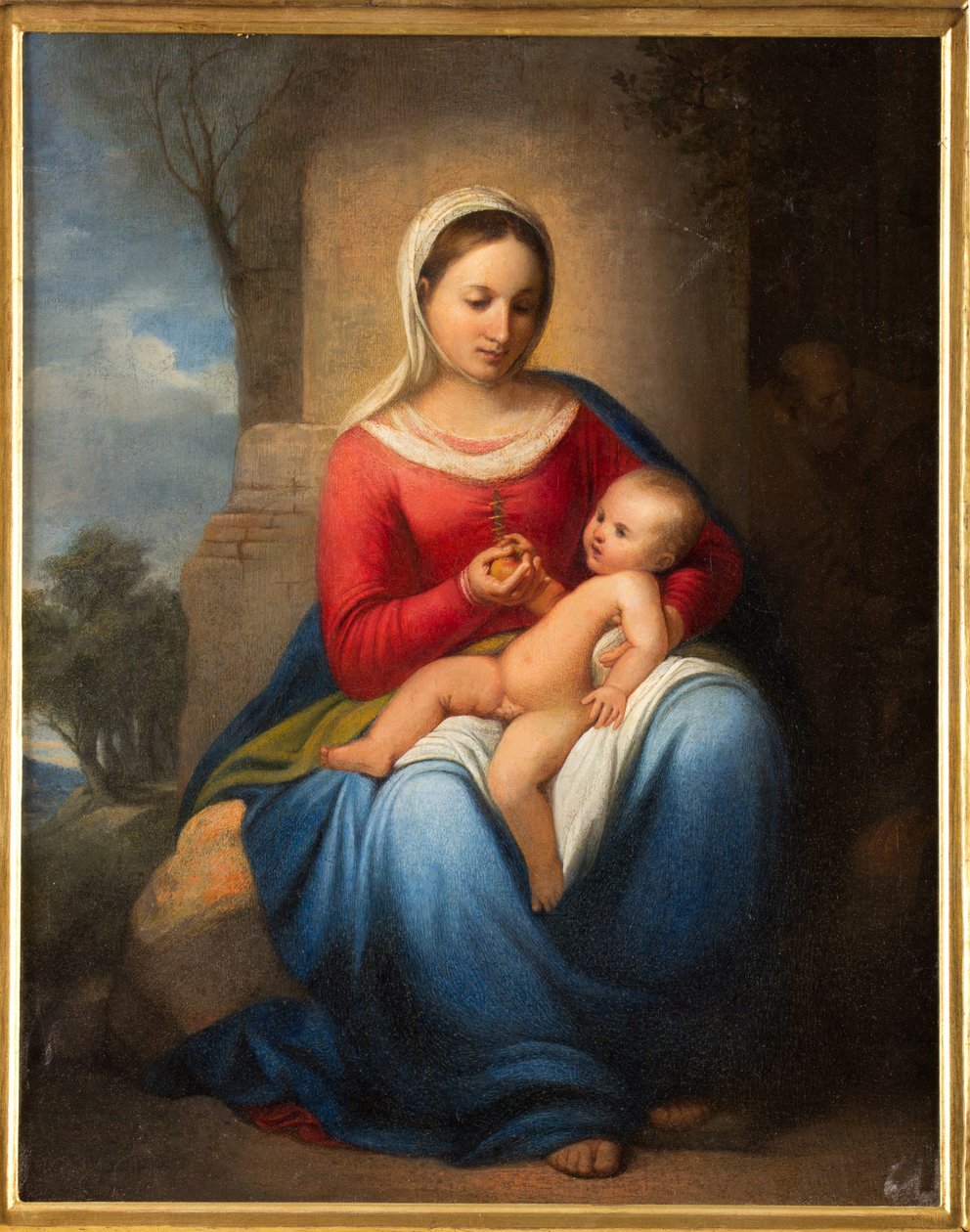 Madonna och Jesusbarnet (olja på duk) av Adeodato Malatesta or Malatesti