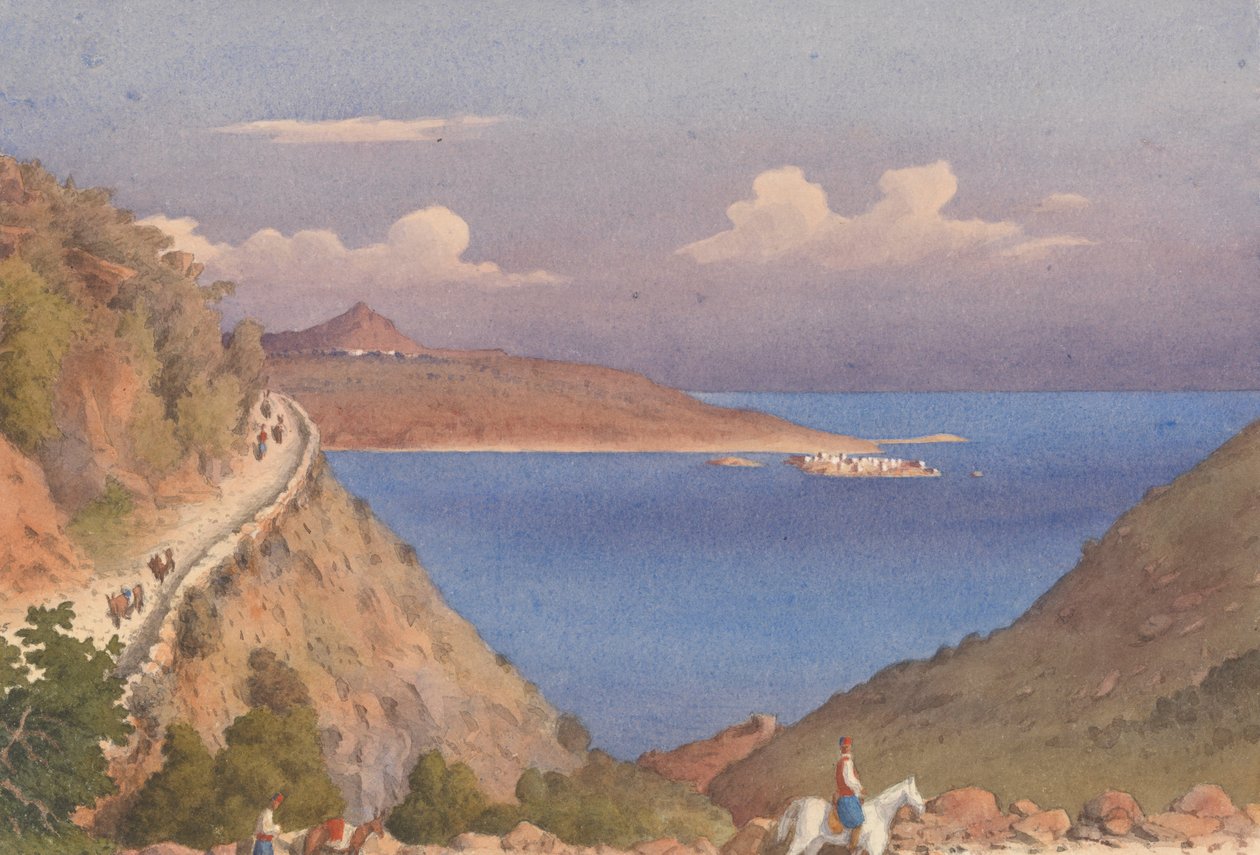 "Fortet i Suda [Souda] och inloppet till Sudabukten, Candia [Kreta], 24 oktober 1857 av Admiral Sir Edward Gennys Fanshawe
