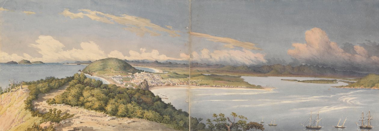 "Mazatlan [Mexiko] augusti 1850 av Admiral Sir Edward Gennys Fanshawe