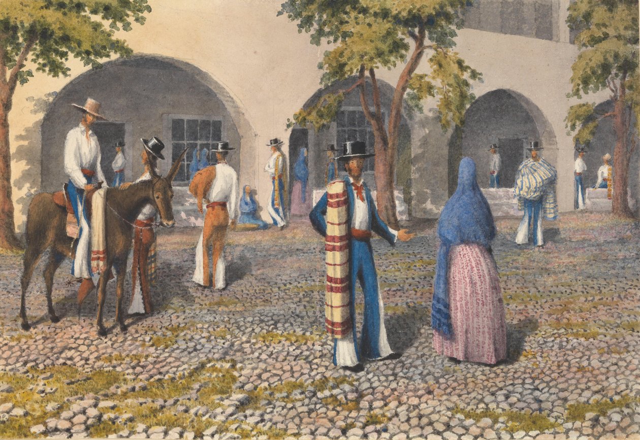 "Mexikaner, Plaza vid Tepic [Mexiko], 19-13 augusti 1850 av Admiral Sir Edward Gennys Fanshawe