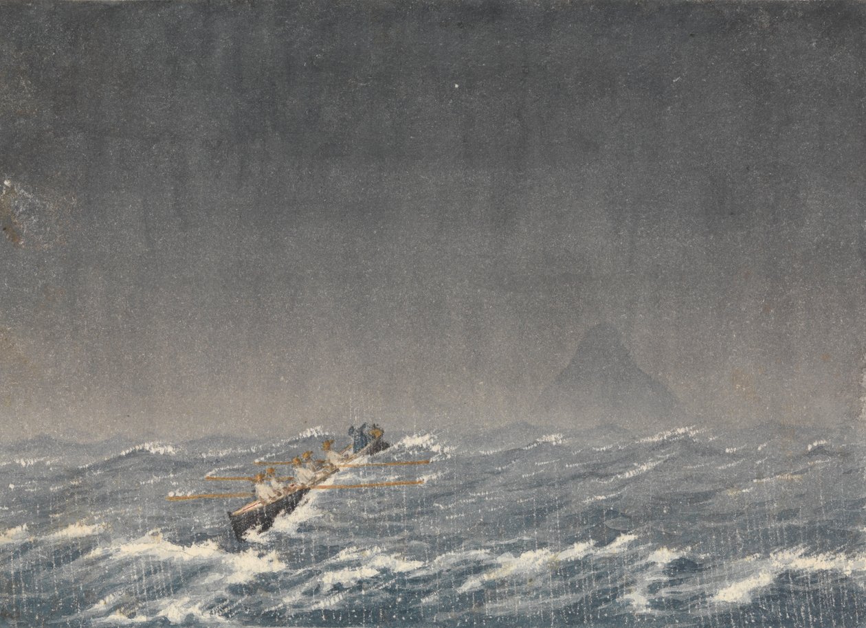 Yttre ankarplats i en stormby, Mazatlan [Mexiko], 22 augusti 1850, kl. 8.00 ... "Fråga, vilken är vägen till fartyget"