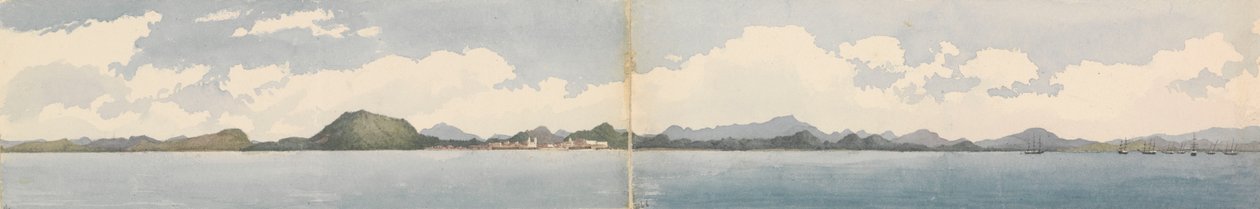 Panama, mars 1850 (akvarell) av Admiral Sir Edward Gennys Fanshawe
