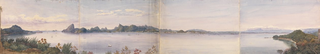 Panorama över Rio de Janeiro, Brasilien av Admiral Sir Edward Gennys Fanshawe