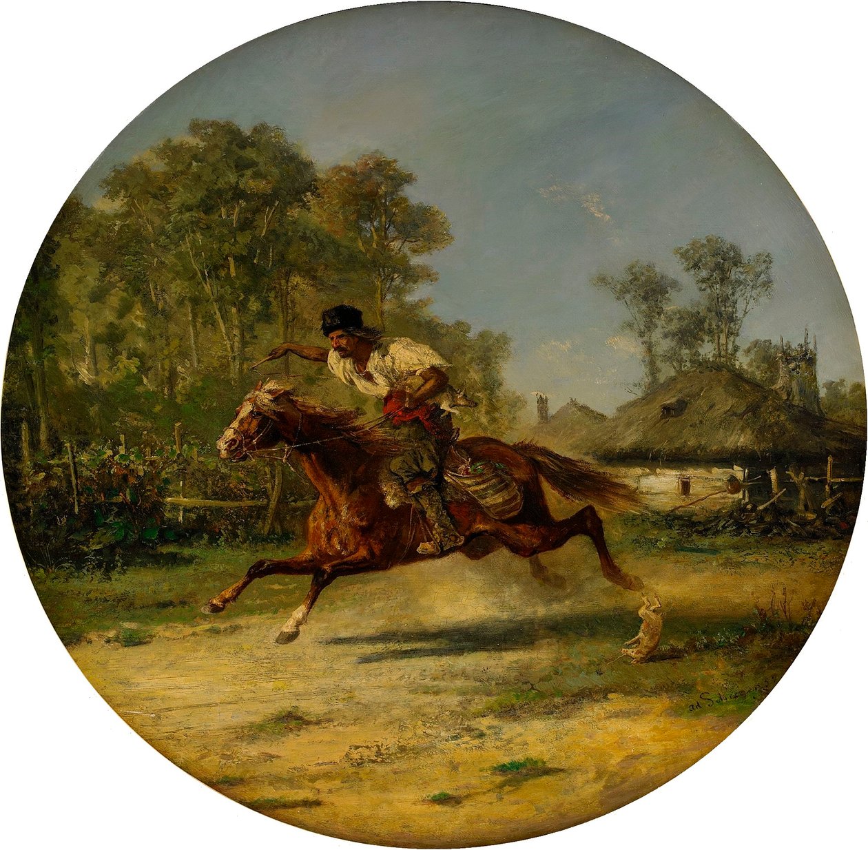 Reitender Kosake  av Adolf Schreyer