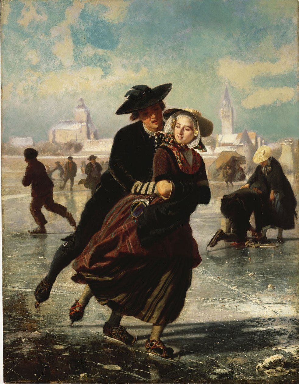Älskar skridskoåkning av Adolf Alexander Dillens