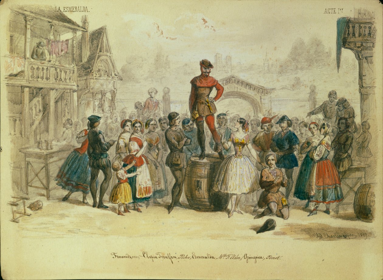 Scenografi för baletten La Esmeralda av C. Pugni, 1849 av Adolf Charlemagne