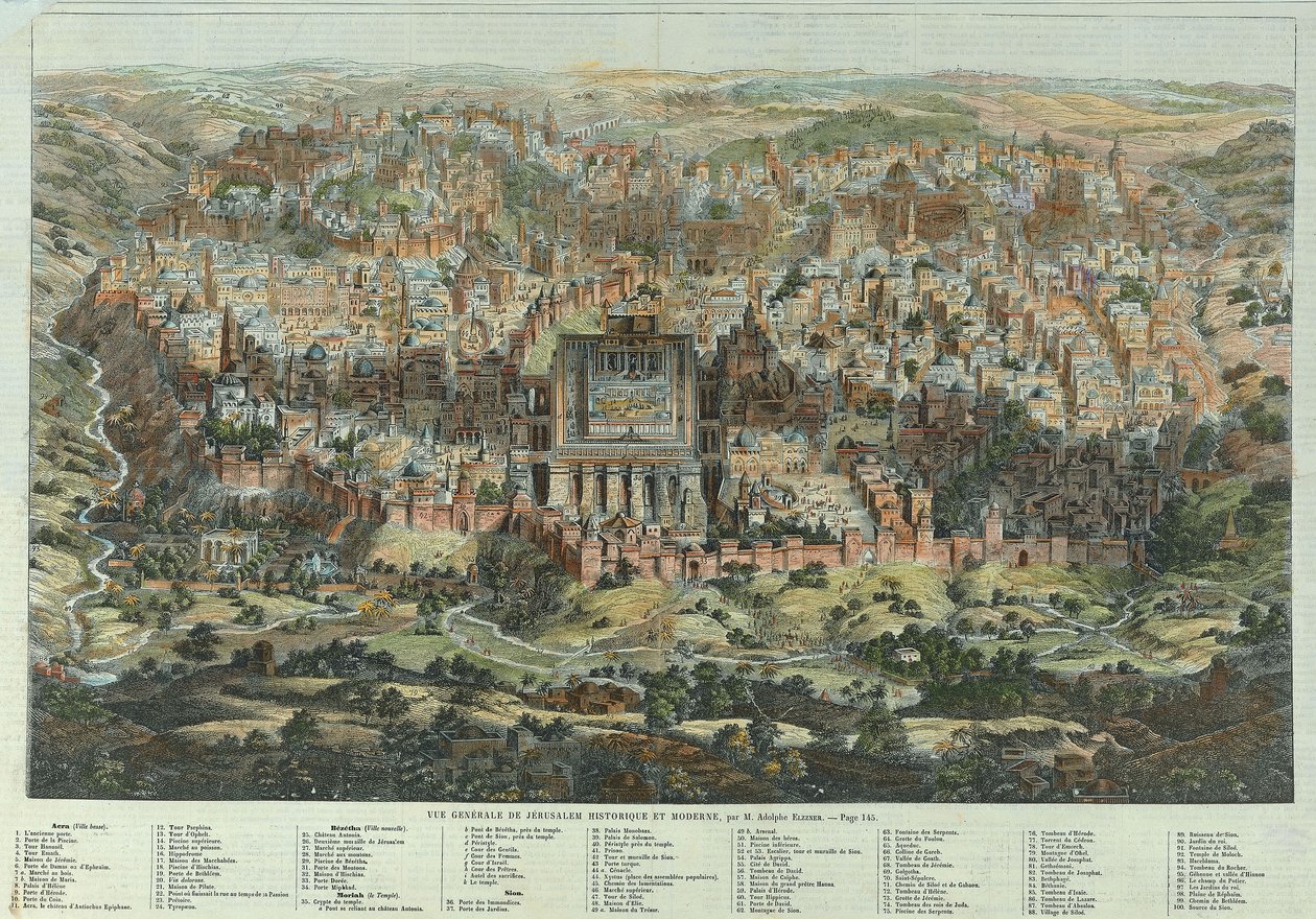 En allmän syn på Jerusalem av Adolf Eltzner