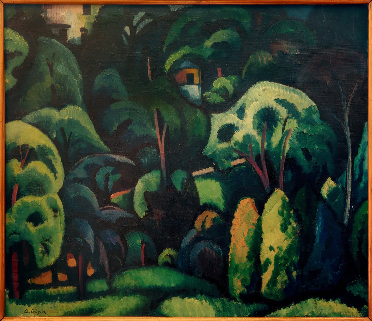 A. Erbslöh, Stor park i Calenberg / Måleri, 1912 av Adolf Erbslöh