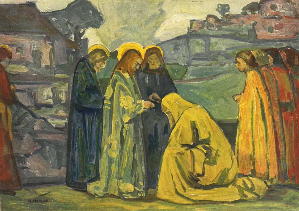 Kristus och den kananaiska kvinnan av Adolf Holzel