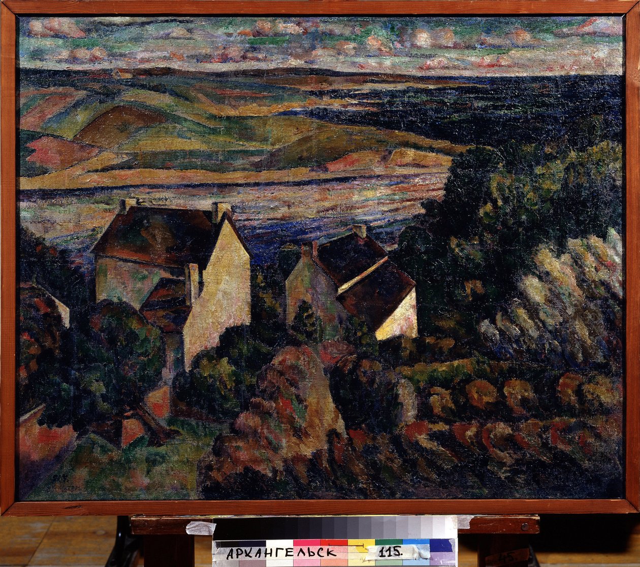 Södra landskapet. (Södra landskapet). Målning av Adolf Israelevich Milman (1886-1930), olja på duk av Adolf Israelevich Milman