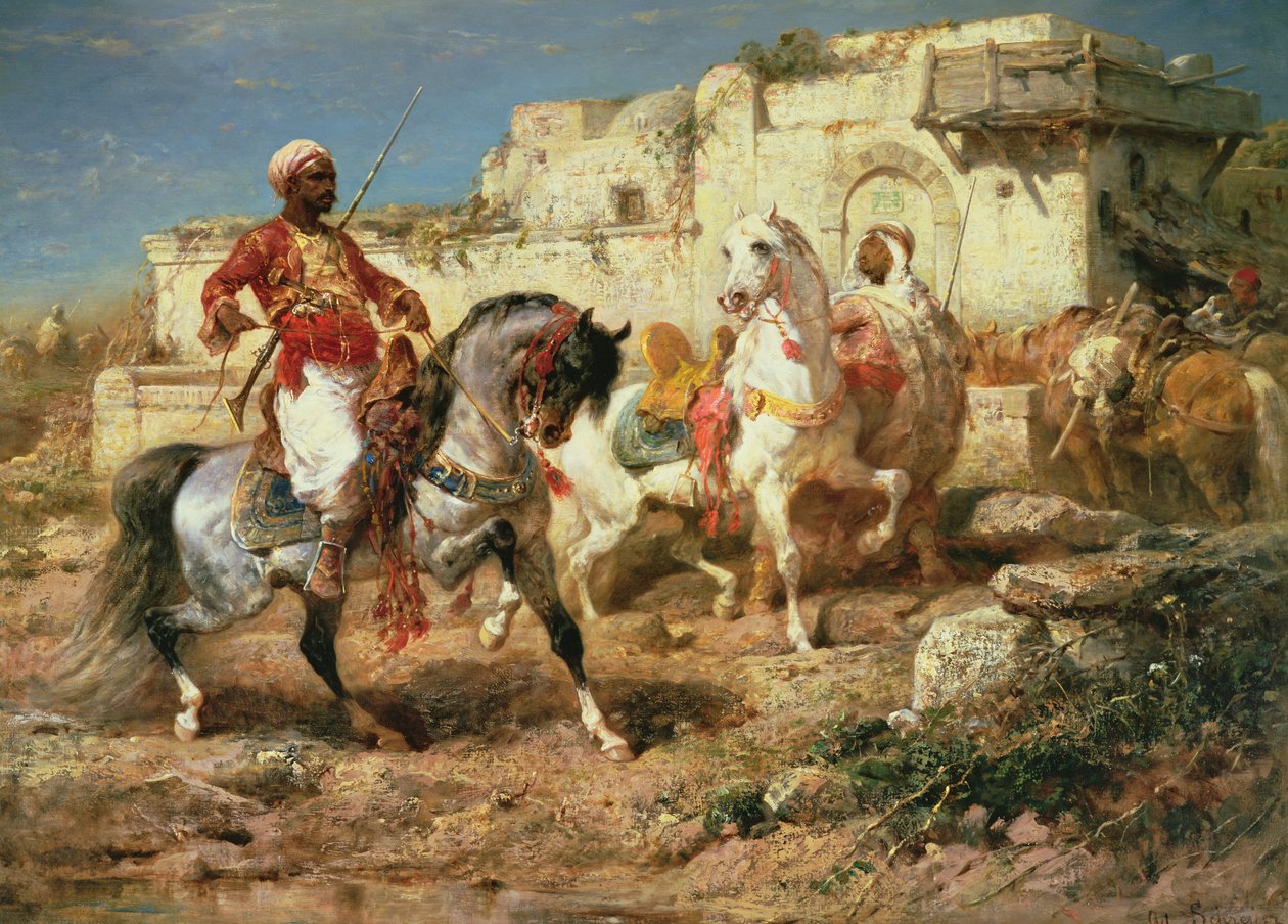 Arabiska ryttare av Adolf Schreyer