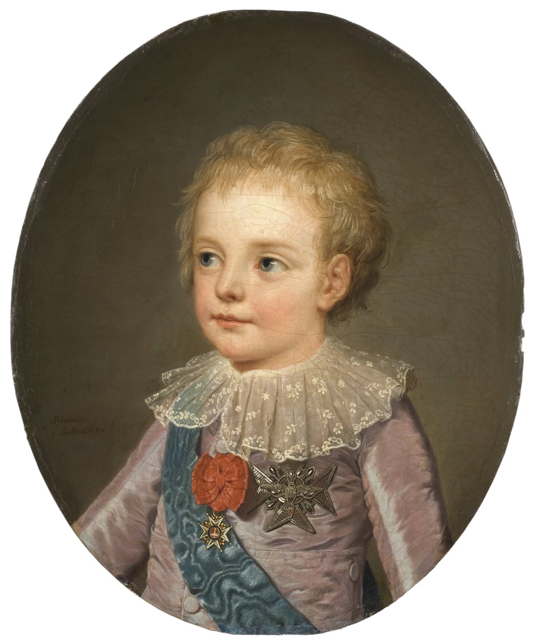 Louis Joseph Xavier Francois de Bourbon (1781-1789), Dauphin av Frankrike, av Wertmueller, Adolf Ulrik (1751-1811). Olja på duk av Adolf Ulrich Wertmuller