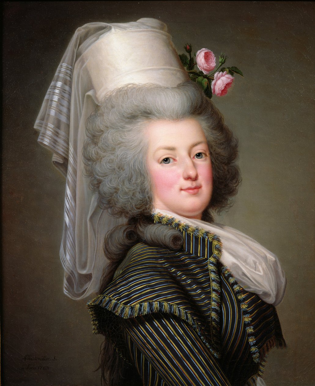 Marie-Antoinette (1755-93) o Habsbourg-Lorraine, Archduchess o Austria, Masiofo o Farani ma Navarre, 1788 swed av Adolf Ulrich Wertmuller
