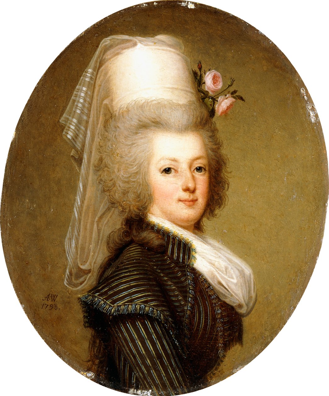 Porträtt av drottning Marie Antoinette, 1793 av Adolf Ulrich Wertmuller