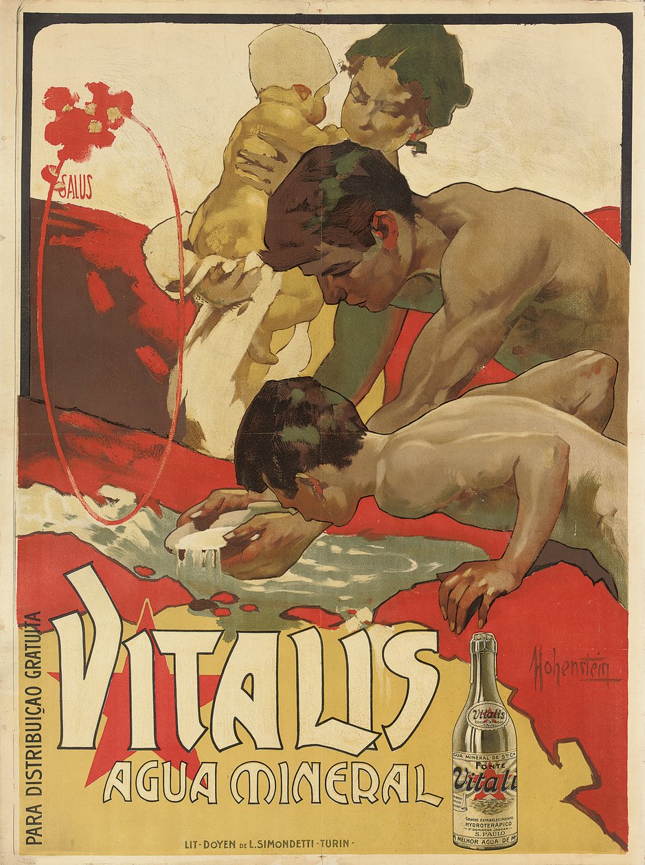 Reklamaffisch för mineralvattnet "Vitalis", 1895 av Adolfo Hohenstein