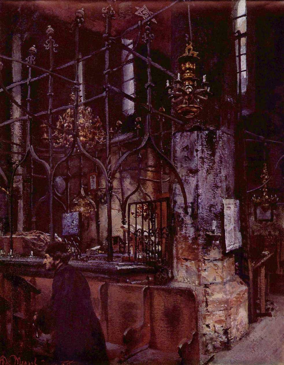 Alte Synagoge zu Prag av Adolph Menzel