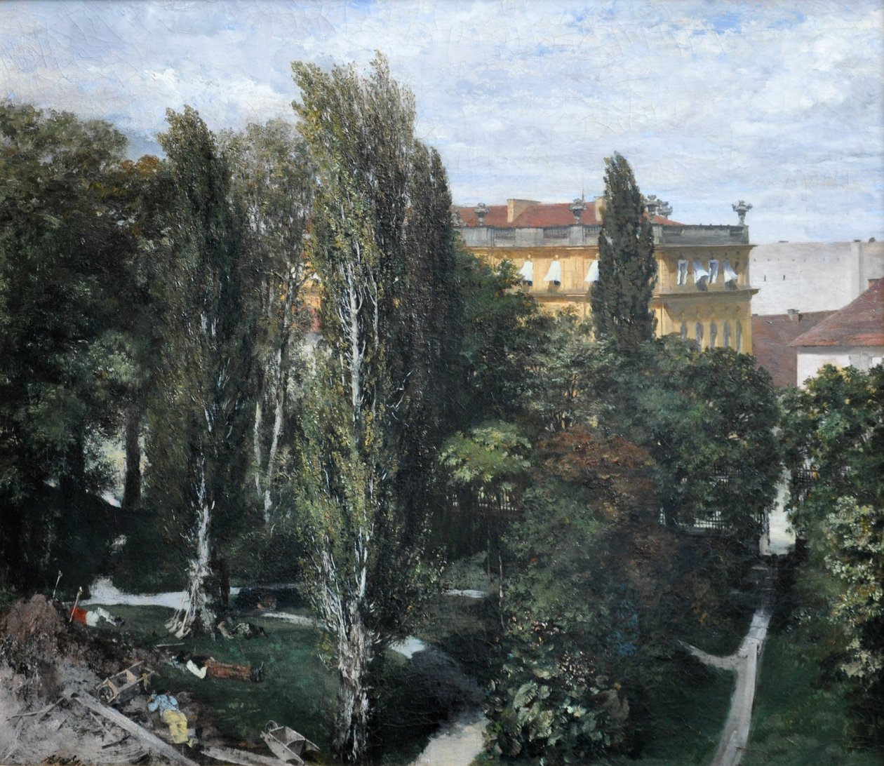 Blick auf den Park des Prinzen Albrecht  av Adolph Menzel