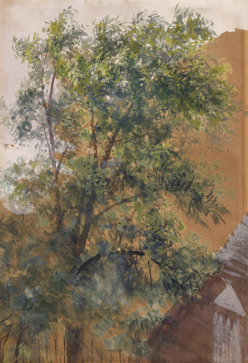 Blick aus dem Atelierfenster in der Marienstraße av Adolph Menzel