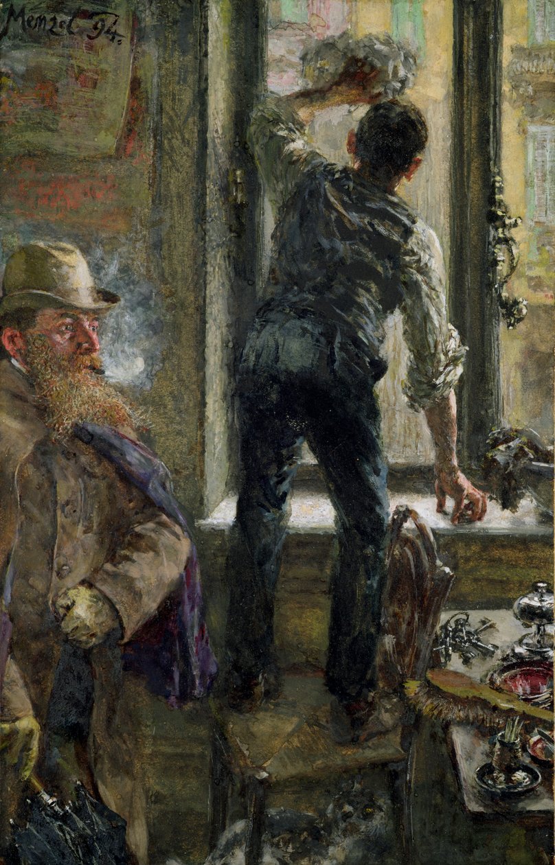Frukost på kaféet, 1894 av Adolph Menzel