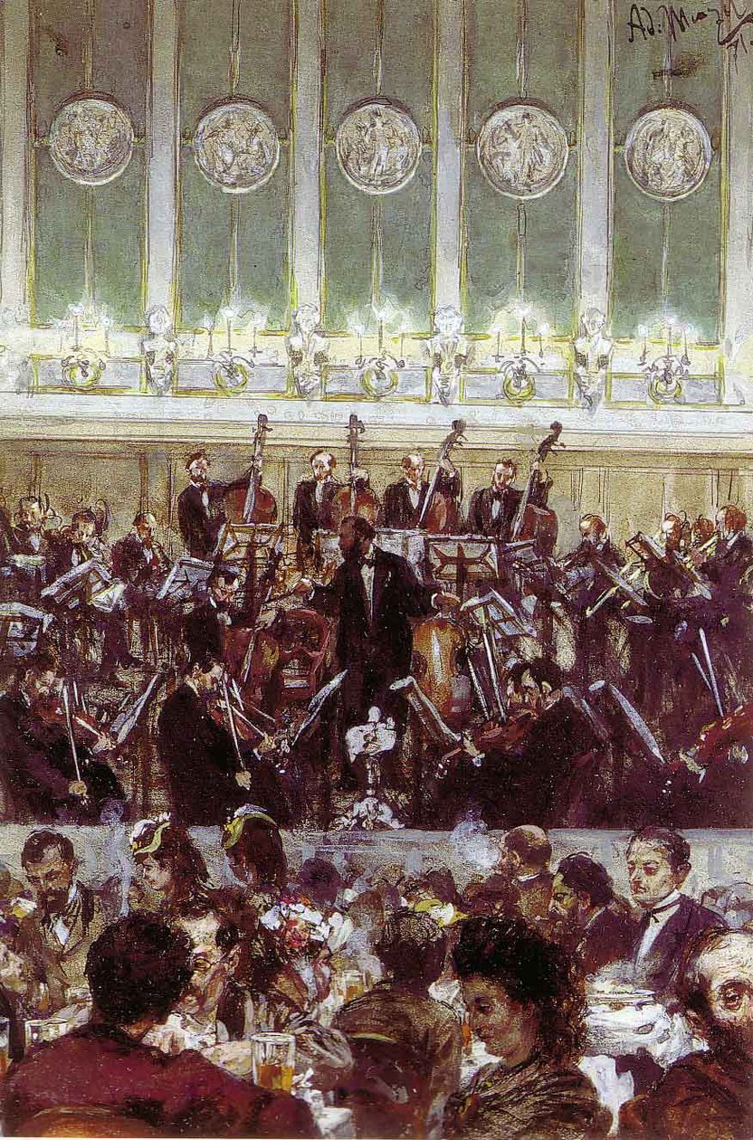 Konsert på Bilsekapelle i Berlin av Adolph Menzel