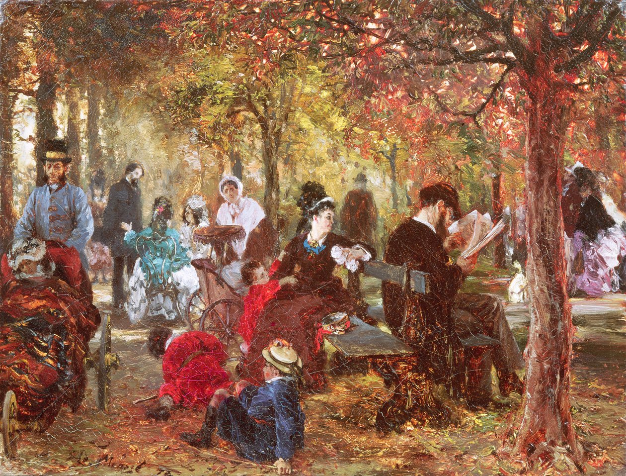I Luxembourg Gardensswed av Adolph Menzel