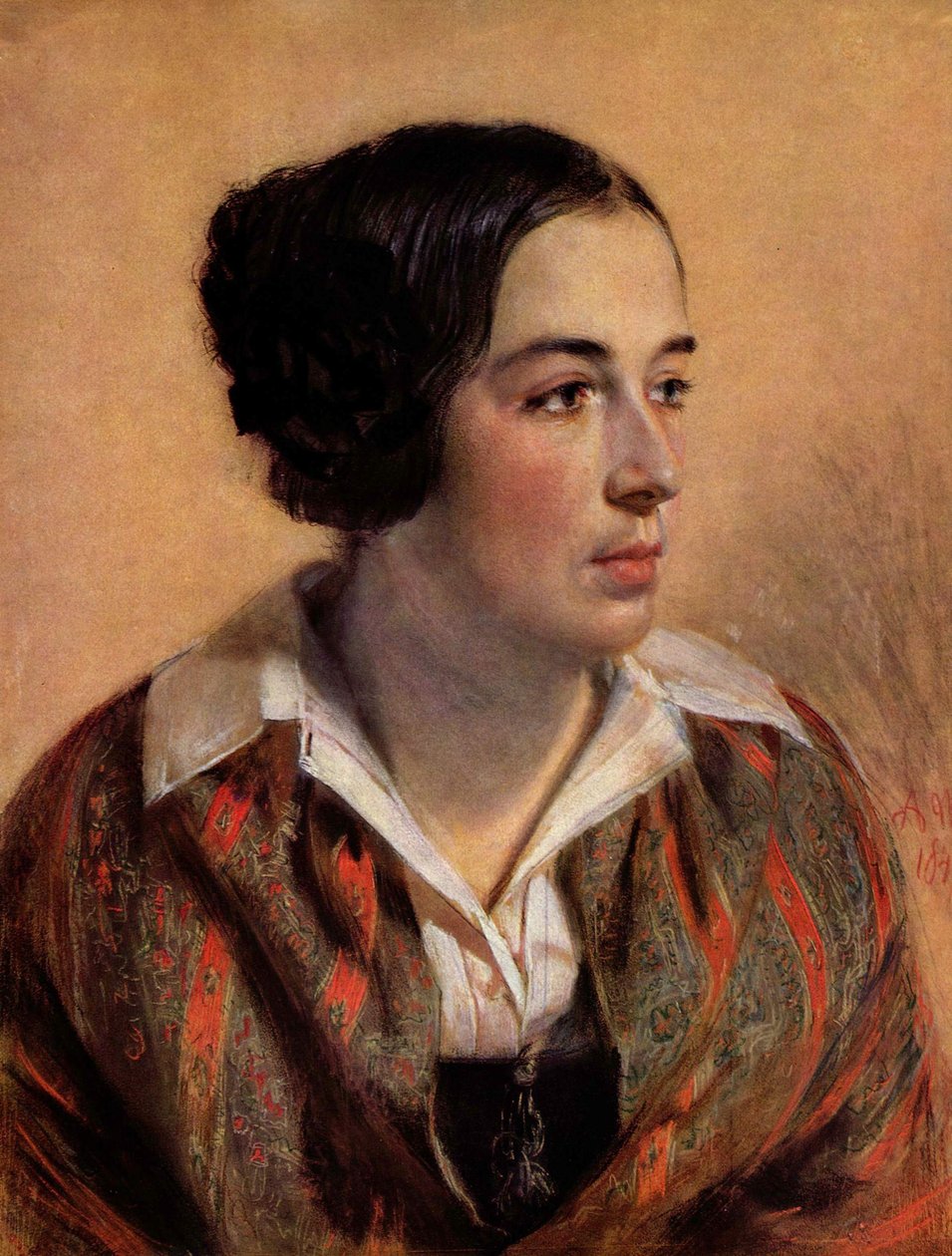 Porträt der Karoline Arnold av Adolph Menzel