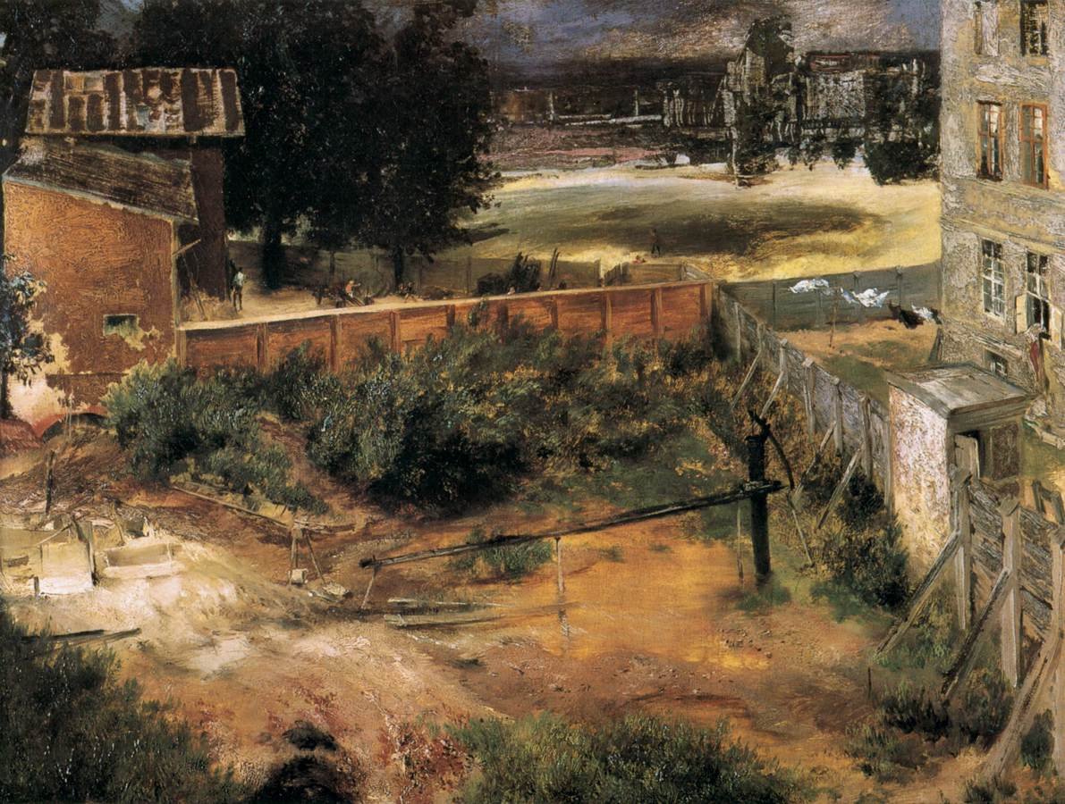 Rear of House and Backyard av Adolph Menzel