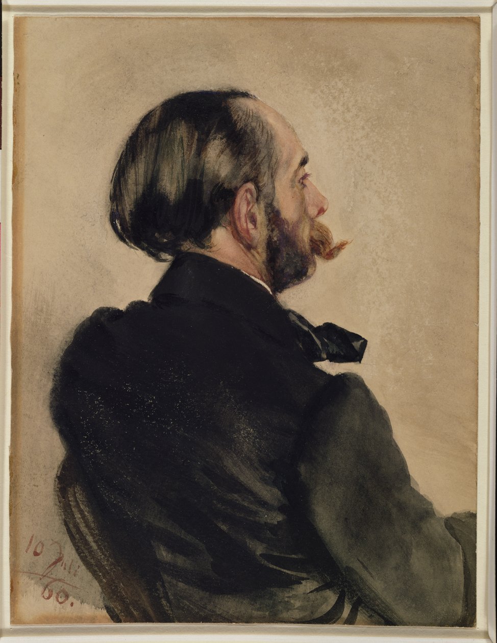 Richard, konstnärens bror, 1860 av Adolph Menzel