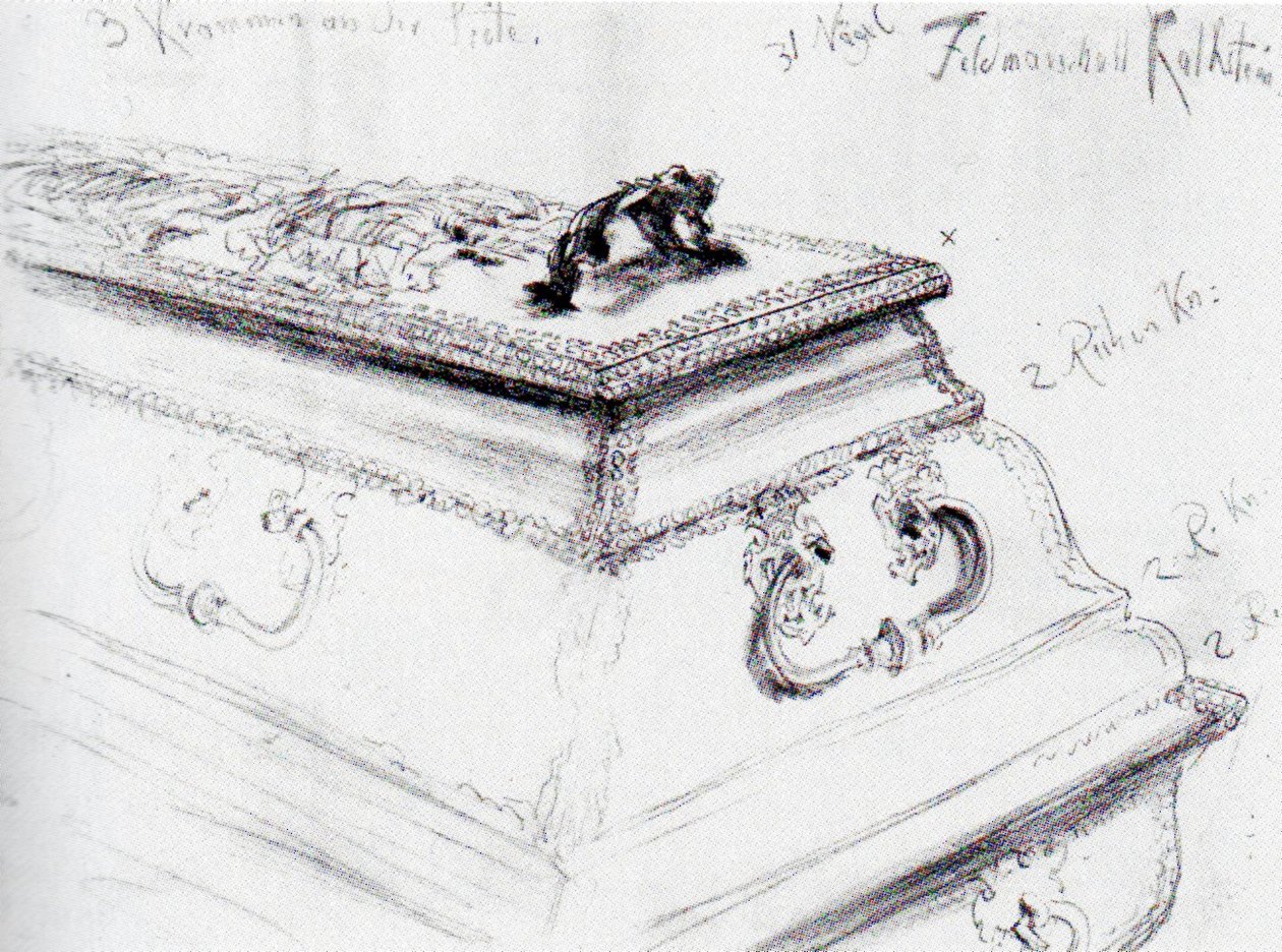 Sarg des Feldmarschalls von Kalckstein  av Adolph Menzel