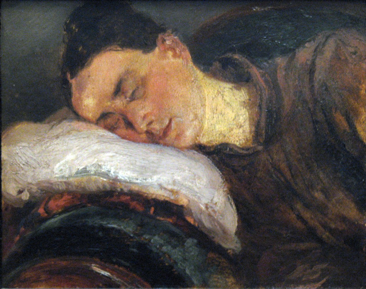 Schlafende Frau av Adolph Menzel