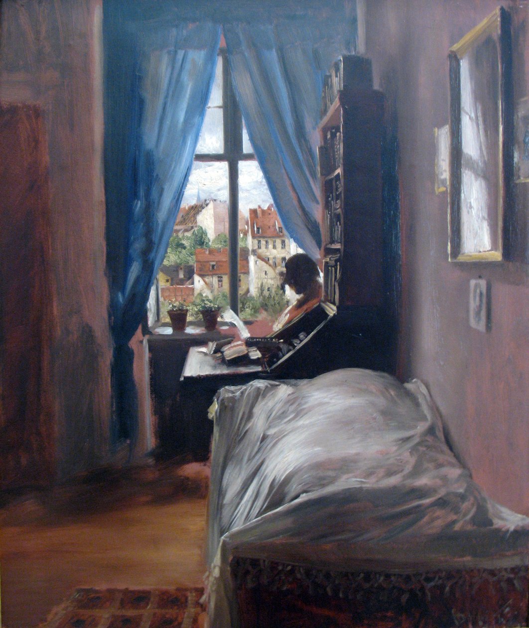 Schlafzimmer Kuenstler Ritterstraße  av Adolph Menzel