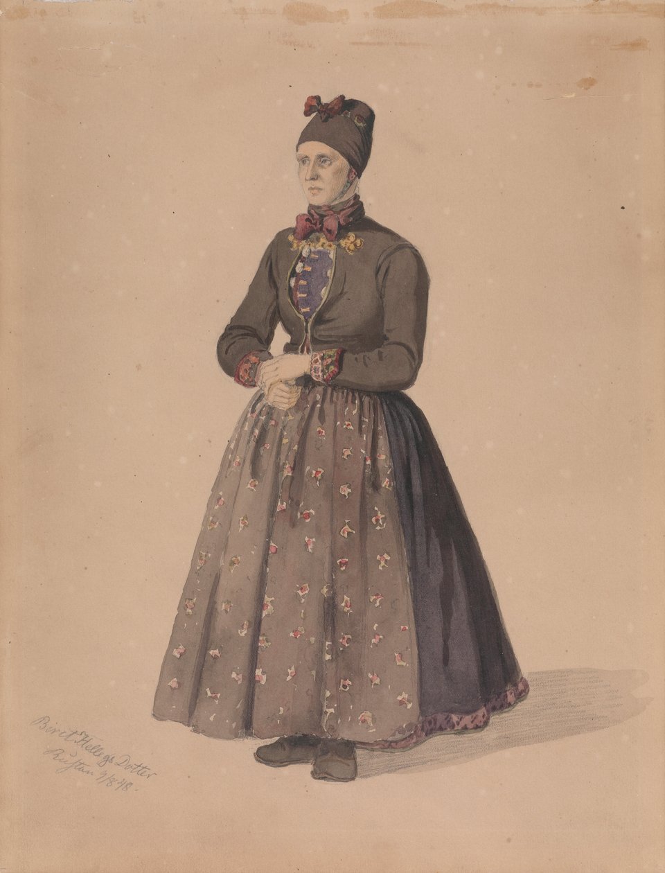 Biret Hellegsdotter, Rustan, Flesberg av Adolph Tidemand