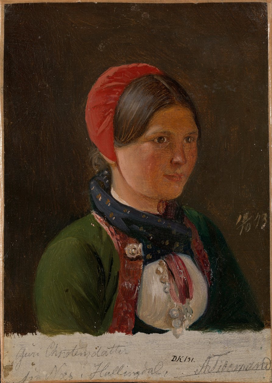Flicka från Hallingdal av Adolph Tidemand